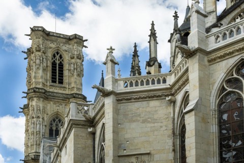 Nevers. Bohier Tower of Cathedral Saint Cyr and Sainte-Julitte. Nievre department. Bourgogne Franche Comte. France