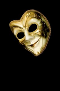Mask on a black background