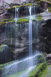 Water flowing over rocks in the gorge Wimbachklamm in Ramsau bei Berchtesgaden