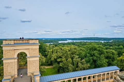 Picturesque view from the Belvedere on the Pfingstberg