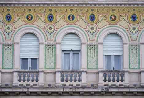 Mosaic facade of the Palazzo del Governo