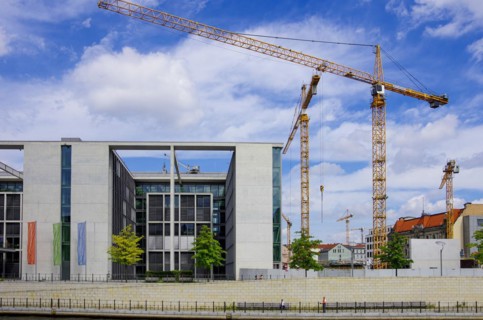 New building complex under construction Marie-Elisabeth-Lueders-Haus