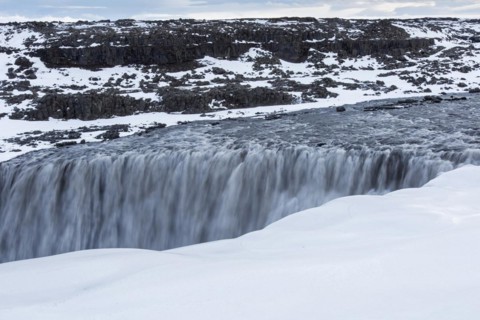 Dettifoss on the Joekulsa a Fjoellum river in winter