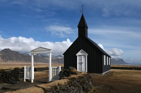 Budir Black Church on the Snaefellsnes Peninsula in the West of Iceland
