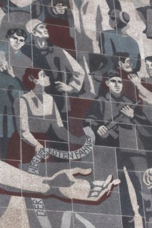 Wall painting The path of the red flag for the 20th anniversary of the GDR