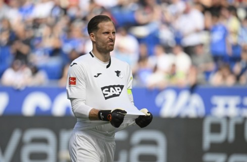 Goal celebration Goalkeeper Oliver Baumann TSG 1899 Hoffenheim