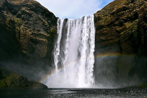 Skogafoss Waterfall on the South Coast of Iceland