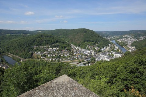 View from the Concordia Tower of the Lahn Valley and Landscape with Townscape