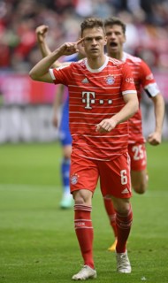 Goal celebration Joshua Kimmich FC Bayern Muenchen FCB