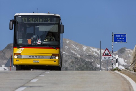 Motorbike on the Nufenen Pass