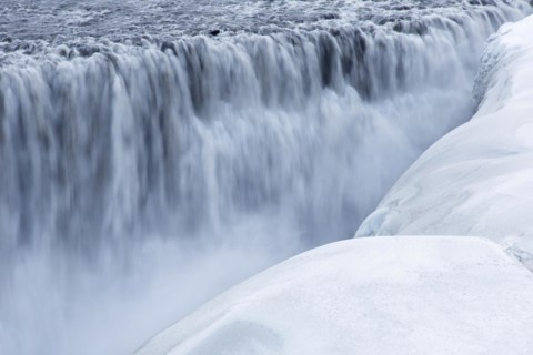 Dettifoss on the Joekulsa a Fjoellum river in winter