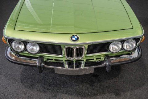 Car front with brand emblem of a BMW of the 7 series