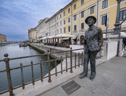 Statue of the Irish writer James Joyce