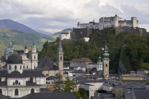 View of the Old Town and Hohensalzburg Fortress
