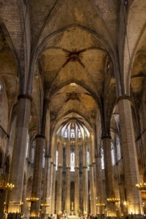 Interior view of Barcelona Cathedral