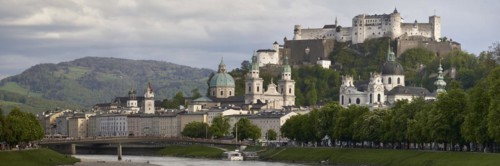 View of the Old Town and Hohensalzburg Fortress