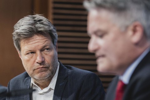 (L-R) Robert Habeck (Buendnis 90 Die Gruenen), Federal Minister for Economic Affairs and Climate