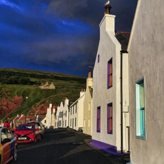 Typical houses in the fishing village of Pennan