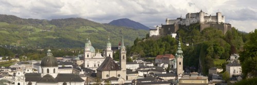 View of the Old Town and Hohensalzburg Fortress