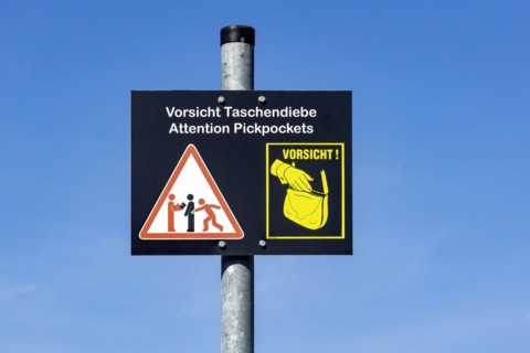 Caution pickpockets