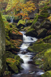 Waterfalls on the Grosse Ohe river which flows through the Steinklamm valley