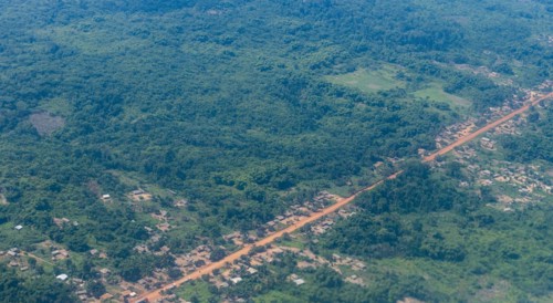 Aerial of the Congo river