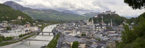 View of the Old Town and Hohensalzburg Fortress