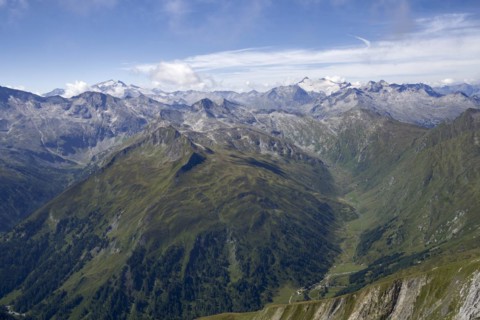 View from the summit of the Weisseck to the Hohe Tauern