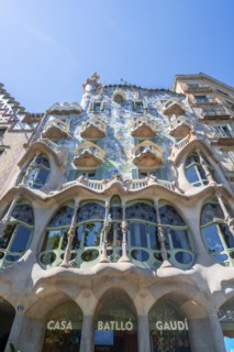 Facade of Casa Batllo by Antoni Gaudi