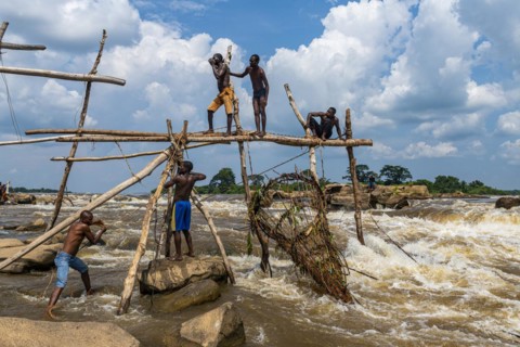 Indigenous fishermen from the Wagenya tribe