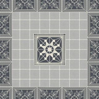 Seamless pattern inspired from traditional Danish Hedebo embroidery
