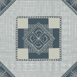 Seamless pattern inspired from traditional Danish Hedebo embroidery