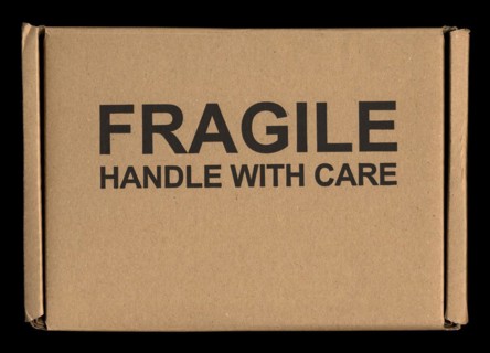 Fragile handle with care label tag