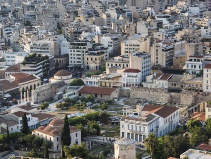 Close view of Athens