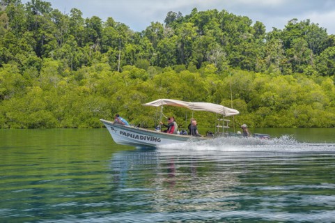 Diving dinghy from Papua-Diving in Dampier Strait