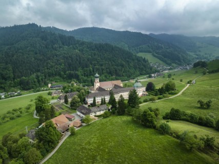 Aerial view of the monastery of Sankt Trudpert