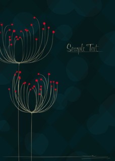 Background floral text card