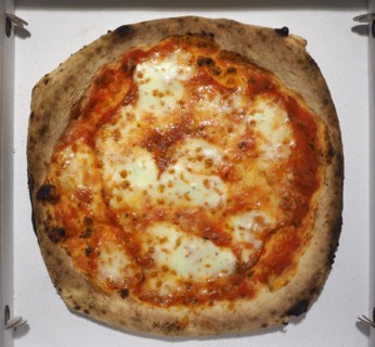 Margherita pizza baked food