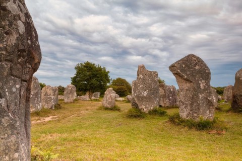 Megalithic stone rows from Kerzerho