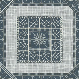 Seamless pattern inspired from traditional Danish Hedebo embroidery