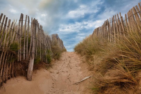 Evening atmosphere on the beach