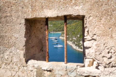 View of boats in the harbour