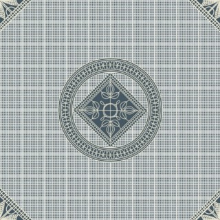 Seamless pattern inspired from traditional Danish Hedebo embroidery