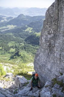 Mountaineer on the Mannlsteig