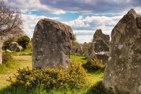Megalithic stone rows from Kerzerho