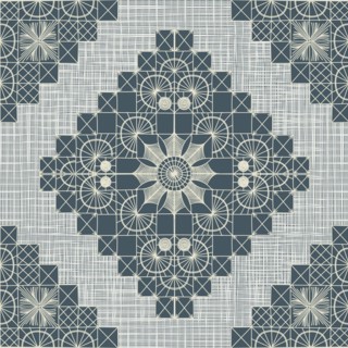 Seamless pattern inspired from traditional Danish Hedebo embroidery