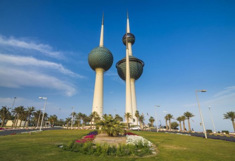 Landmark Kuwait towers in Kuwait City