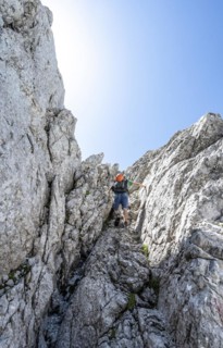 Climbing on rock