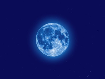 Full moon seen with telescope
