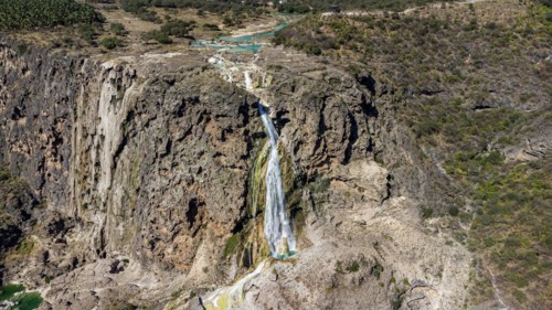 Turquoise waterfalls
